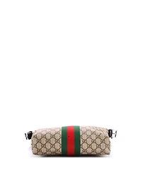 Pre-Owned Gucci Medium Web Messenger Bag Gg Coated Canvas