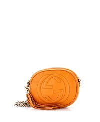 Pre-Owned Gucci Mini Soho Chain Bag Leather