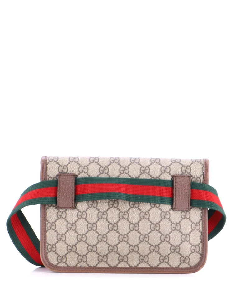 Pre-Owned Gucci Neo Vintage Flap Belt Bag Gg Coated Canvas