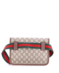 Pre-Owned Gucci Neo Vintage Flap Belt Bag Gg Coated Canvas