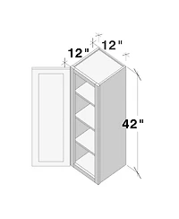 Boyel Living Dove Grey Full Overlay Glass Cabinet Door for Custom Wall Cabinetry