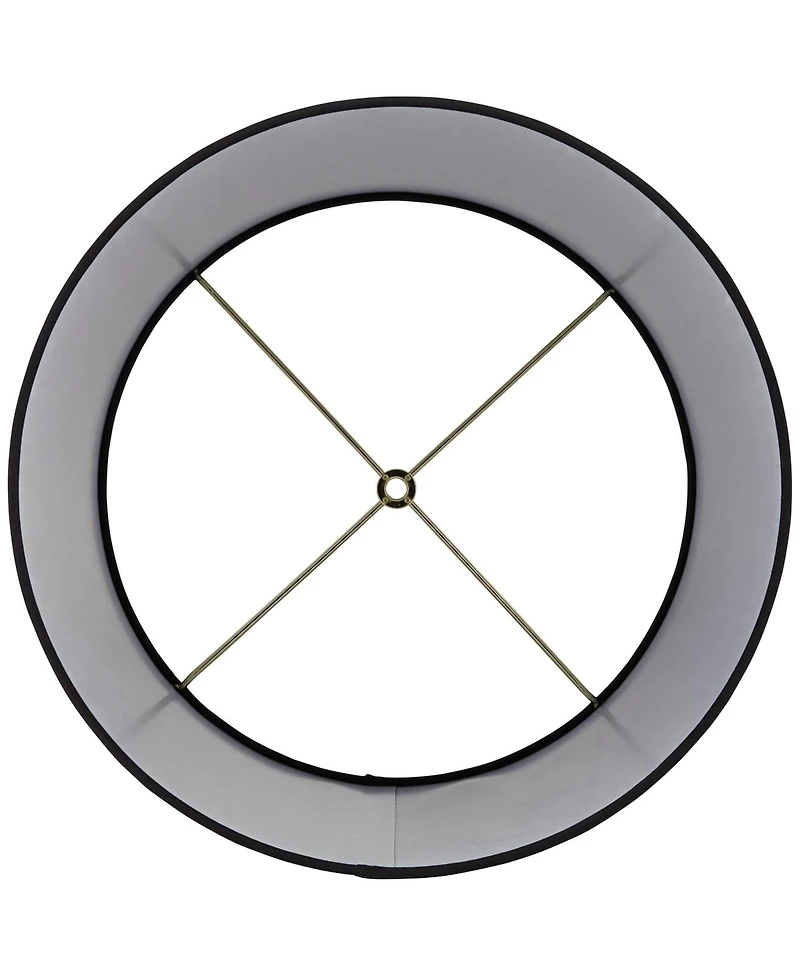 Springcrest Set of 2 Hardback Drum Lamp Shades Medium 13" Top x 15" Bottom x 10" High Spider Replacement Harp Finial Fitting