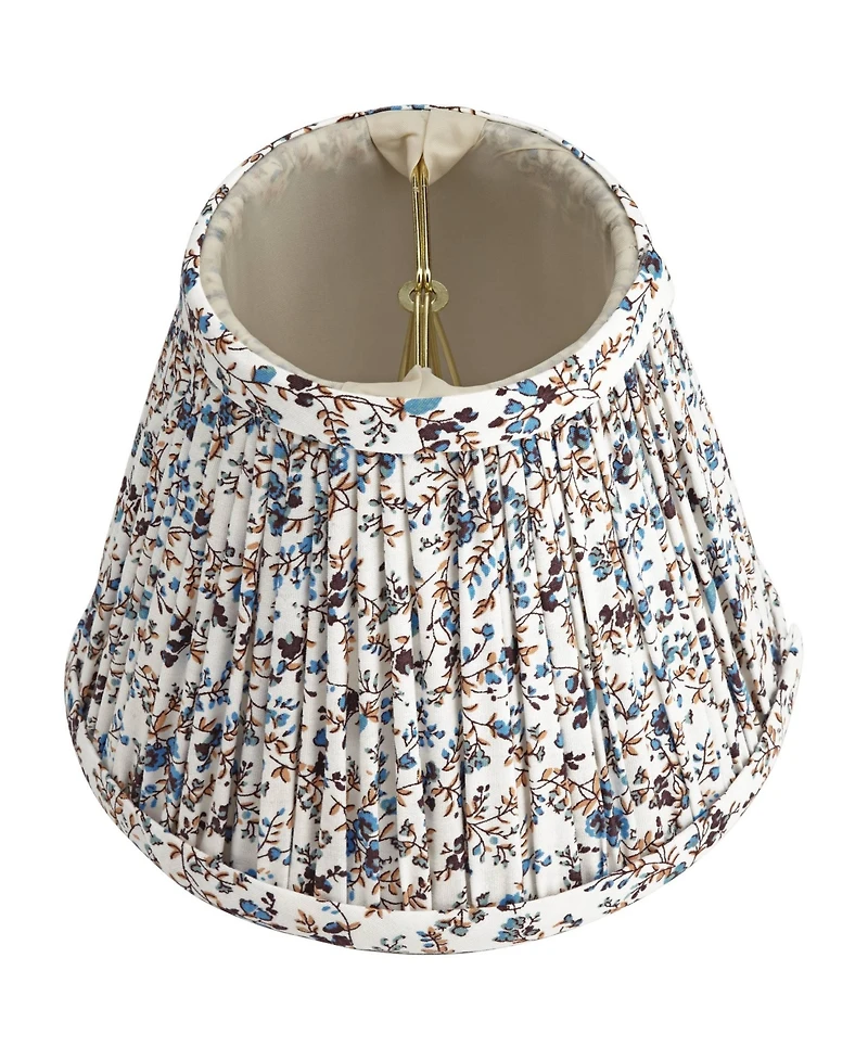 Springcrest Nelle 3 1/2" Top x " Bottom x 5" High x 5" Slant Print Lamp Shade Replacement Set of Floral Clip On Candelabra