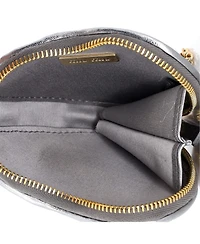 Pre-Owned Miu Miu Heart Chain Coin Purse Matelasse Leather