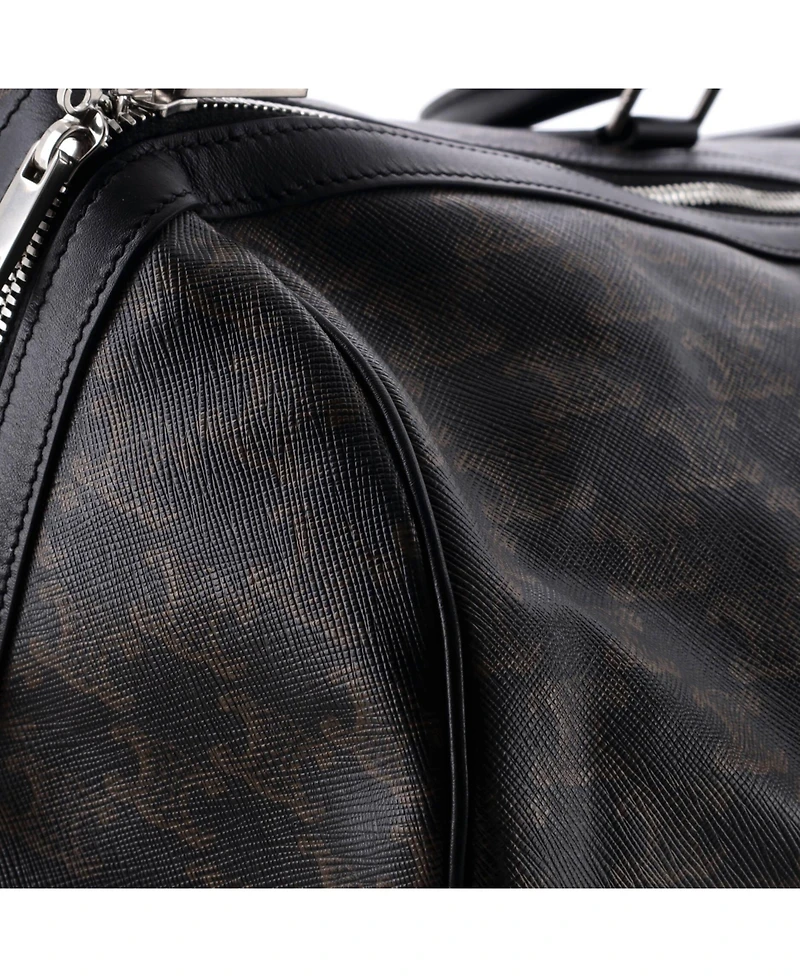 Pre-Owned Celine Large x David Weiss Voyage Duffle Bag Printed Triomphe Coated Canvas