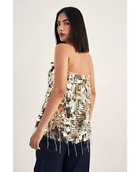 Nasty Gal Women's Disc Tassel Bandeau Top