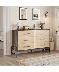 gaomon 6 Dresser for Bedroom, 52 inch Wide Drawer with Large Storage Space