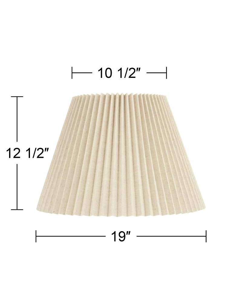 Springcrest 10 1/2" Top x 19" Bottom x 12 1/2" High x 12 1/2" Slant Lamp Shade Replacement Spider Harp Finial