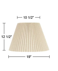 Springcrest 10 1/2" Top x 19" Bottom x 12 1/2" High x 12 1/2" Slant Lamp Shade Replacement Spider Harp Finial