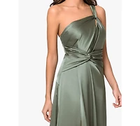 Xscape Women's Sleeveless One-Shoulder Gown