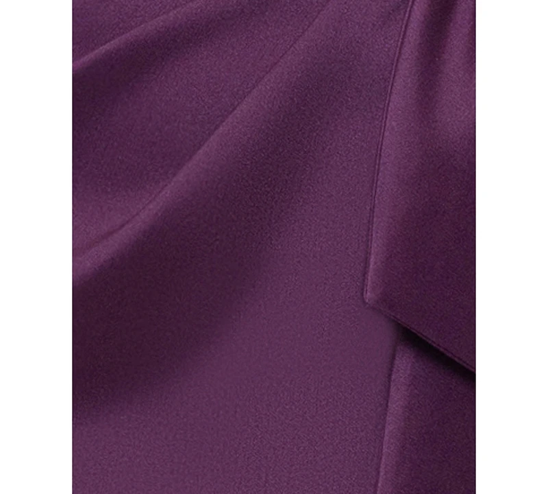 Xscape Women's Asymmetric Neck Short-Sleeve Gown