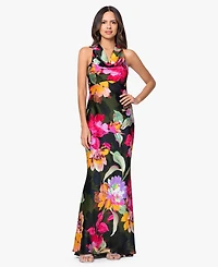 Xscape Women's Sleeveless Cowl Neck Gown