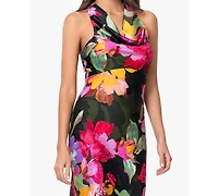 Xscape Women's Sleeveless Cowl Neck Gown