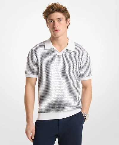 Michael Kors Men's Johnny Collar Short-Sleeve Cotton Polo Shirt