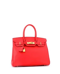 Pre-Owned HERMES Birkin 30 Handbag Pink Epsom with Gold Hardware