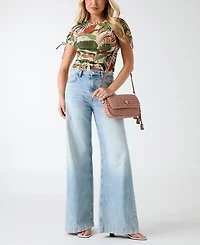 Guess Women's Short-Sleeve Amaya Shirred Top