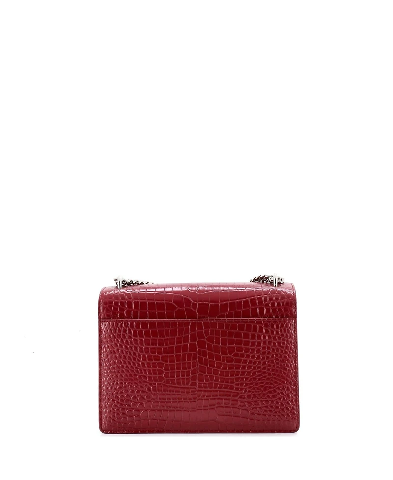 Pre-Owned Saint Laurent Medium Sunset Crossbody Bag Embossed Leather