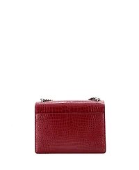 Pre-Owned Saint Laurent Medium Sunset Crossbody Bag Embossed Leather