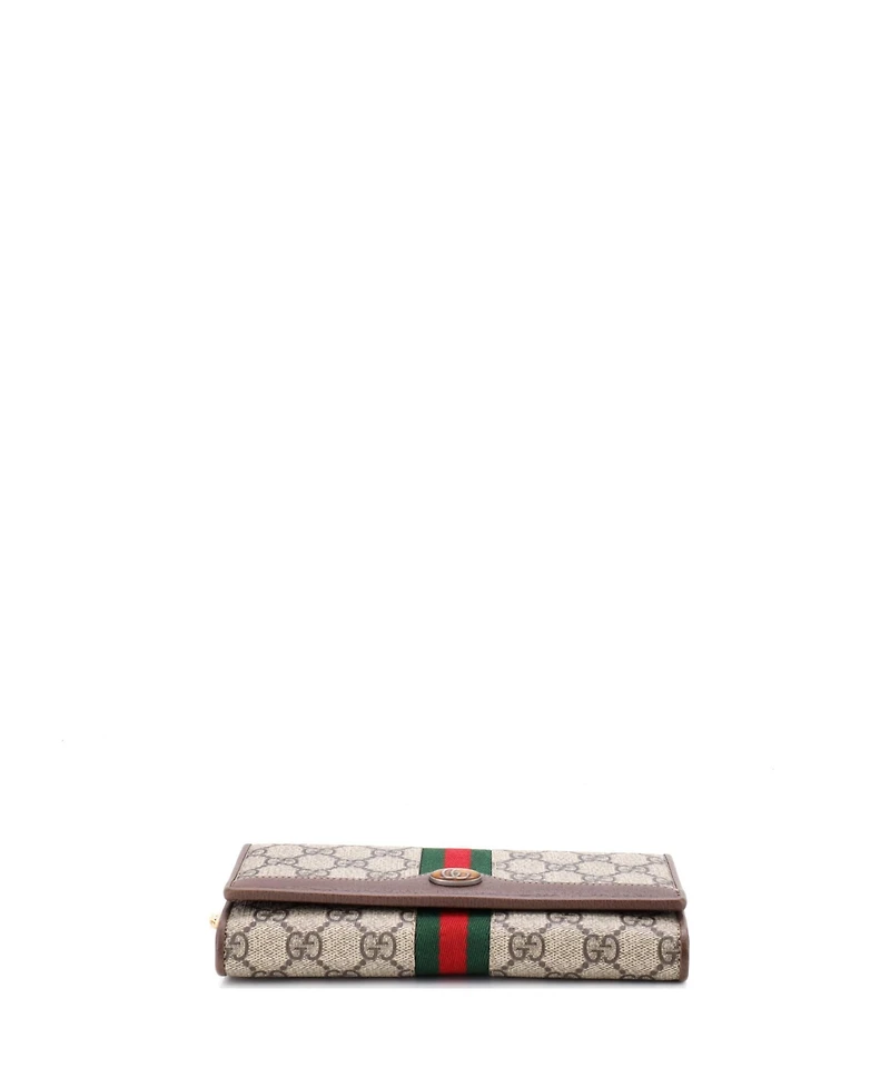 Pre-Owned Gucci Ophidia Chain Wallet Gg Coated Canvas