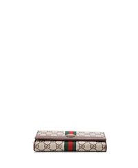 Pre-Owned Gucci Ophidia Chain Wallet Gg Coated Canvas