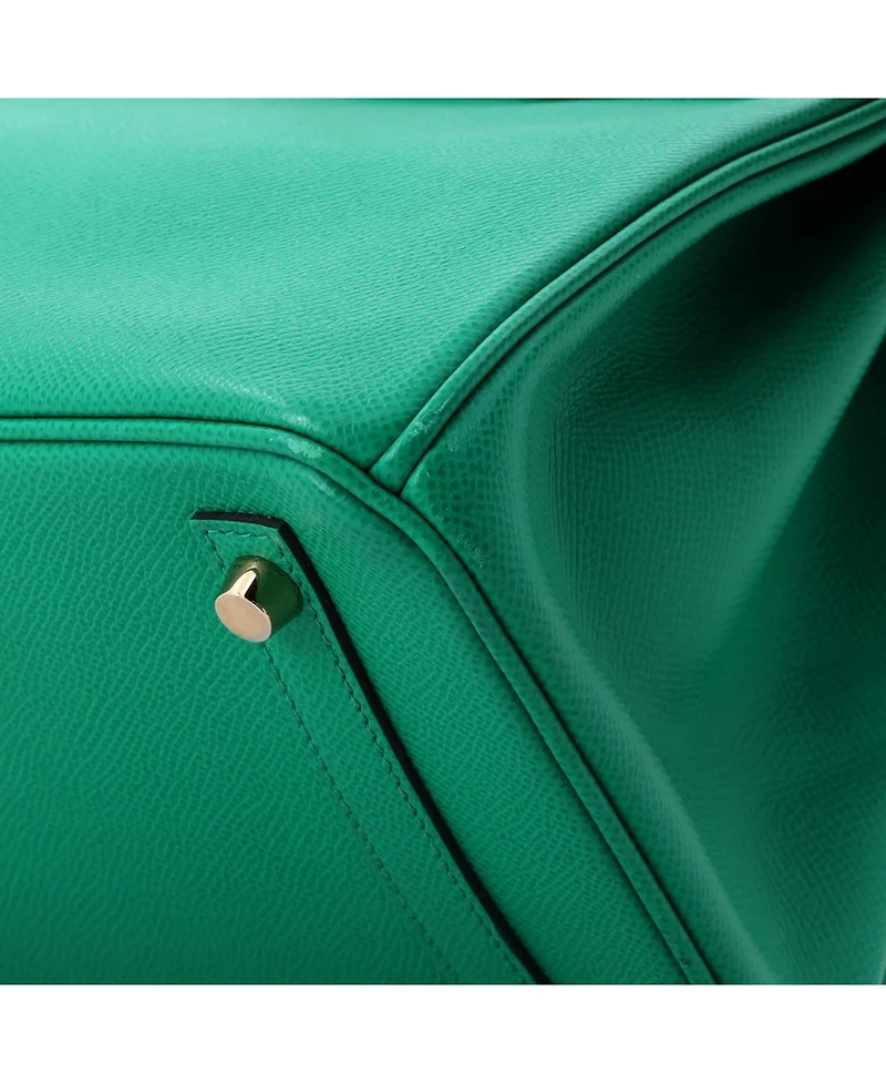 Pre-Owned HERMES Birkin 30 Handbag Green Epsom with Gold Hardware