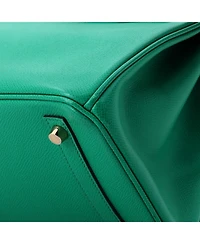 Pre-Owned HERMES Birkin 30 Handbag Green Epsom with Gold Hardware