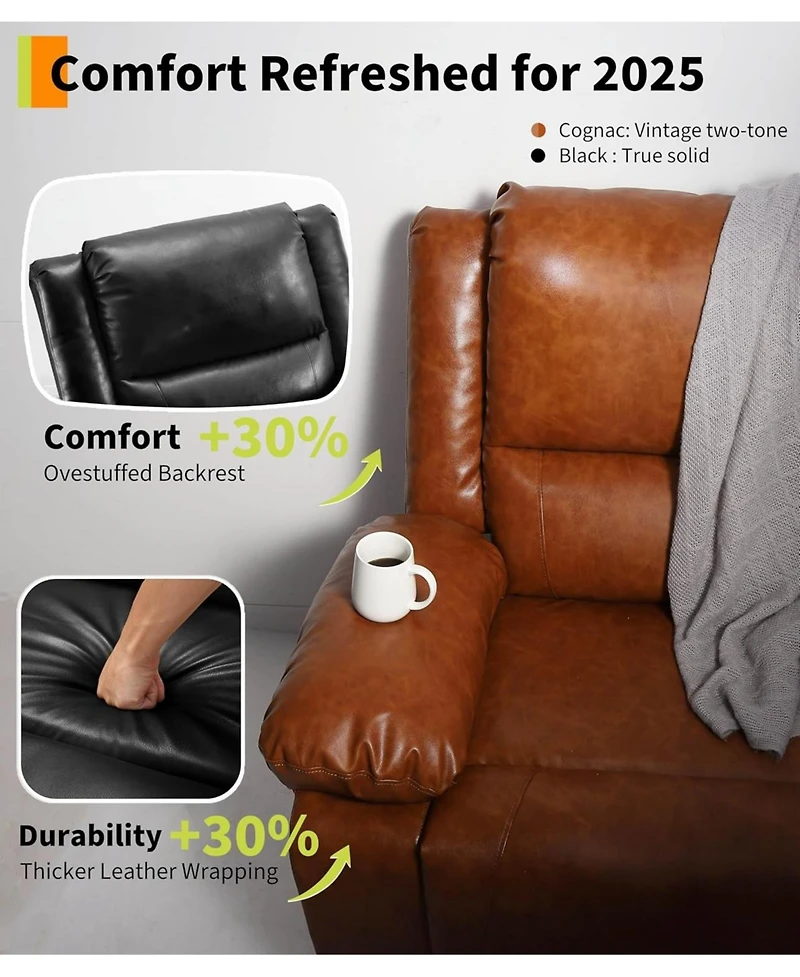gaomon Power Lift Recliner Chair with Heat & Massage, Adjustable Back Legs, Electric