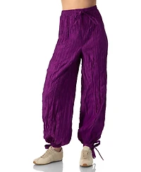 Ivonne Women's Pleated Pants with Ankle Ties