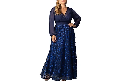 Kiyonna Plus Blossoming Beauty Mesh Evening Gown