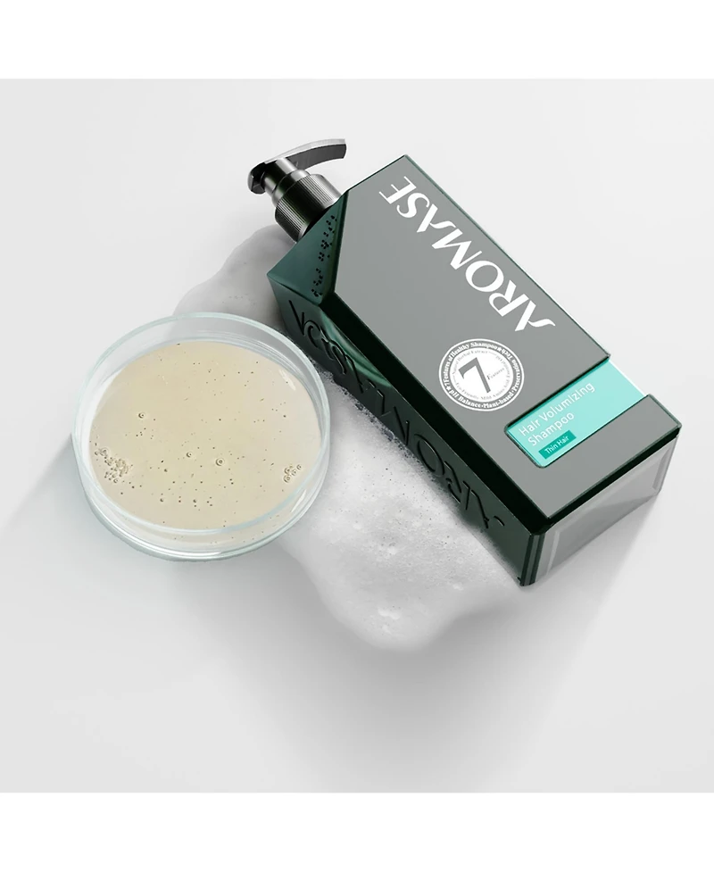 Aromase Hair Volumizing Shampoo - Clarifying Shampoo - Boost Hair Volume, Balance Scalp Oil, Soothe Itchiness - No Parabens, Sls, or Silicone