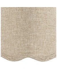 Springcrest Set of 2 Scalloped Empire Lamp Shades Fawn Small 4" Top x 6" Bottom x 5.5" High Candle Clip Harp and Finial Fitting