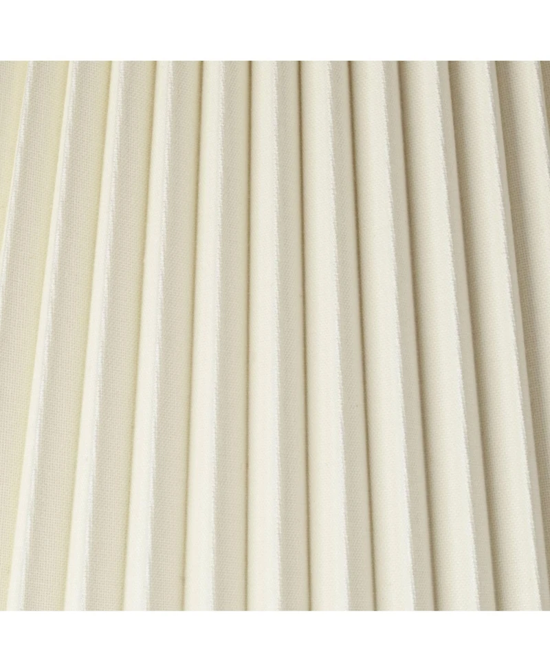 Springcrest Set of 2 Knife Pleat Empire Lamp Shades Large 10.75" Top x 22" Bottom x 15.5" High Spider with Harp and Finial