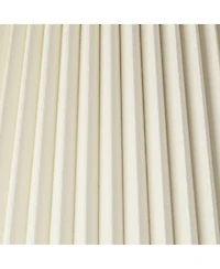 Springcrest Set of 2 Knife Pleat Empire Lamp Shades Large 10.75" Top x 22" Bottom x 15.5" High Spider with Harp and Finial