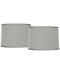 Springcrest Set of 2 Drum Lamp Shades Medium Spider with Replacement Harp and Finial Fitting