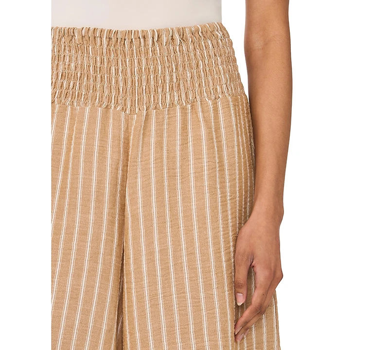 Vince Camuto Women's Smocked Wide-Leg Pull-On Pants