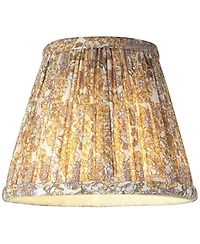 Springcrest 3 1/2" Top x " Bottom x 5" High x 5" Slant Print Lamp Shade Replacement Set of Pleated Clip On Candelabra