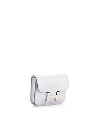 Pre-Owned Hermes Constance Slim Wallet Chevre Chamkilight
