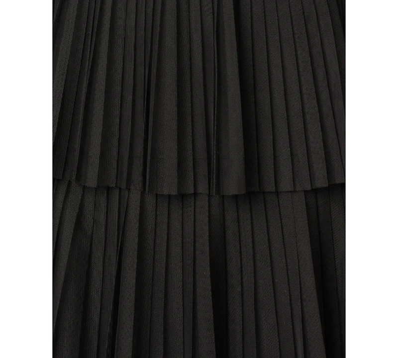 Adrianna Women's V-Neck Mesh Midi Dress