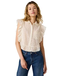 Steve Madden Women's Adeline Collared Neck Top