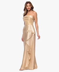 Xscape Petite Sleeveless A-Line Strapless Gown