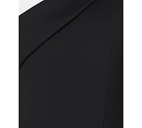B&A By Betsy and Adam Women's Techno Scuba V-Neck Gown