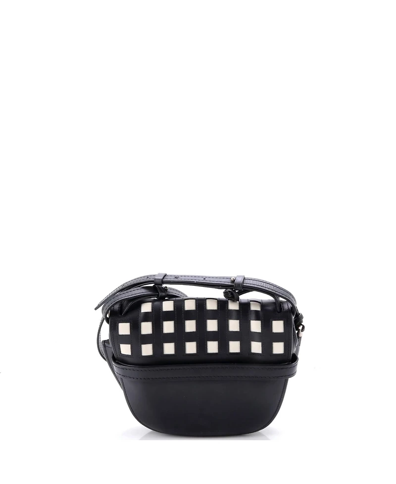 Pre-Owned Loewe Small Gate Shoulder Bag Grid Leather