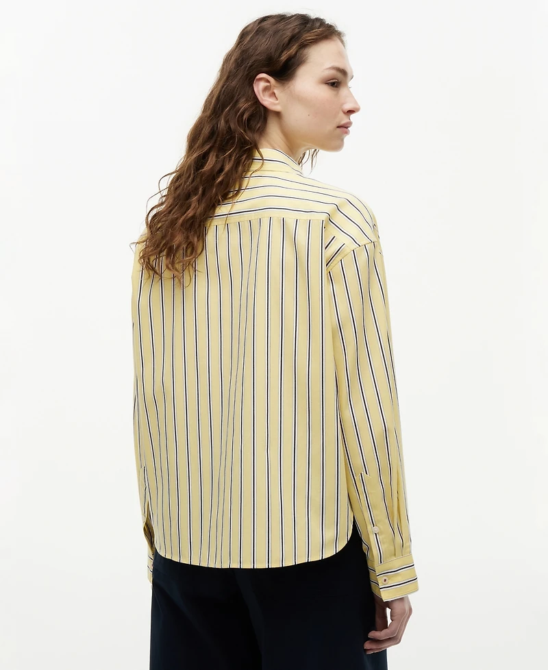 Tommy Hilfiger Women's Boxy Long-Sleeve Cotton Shirt