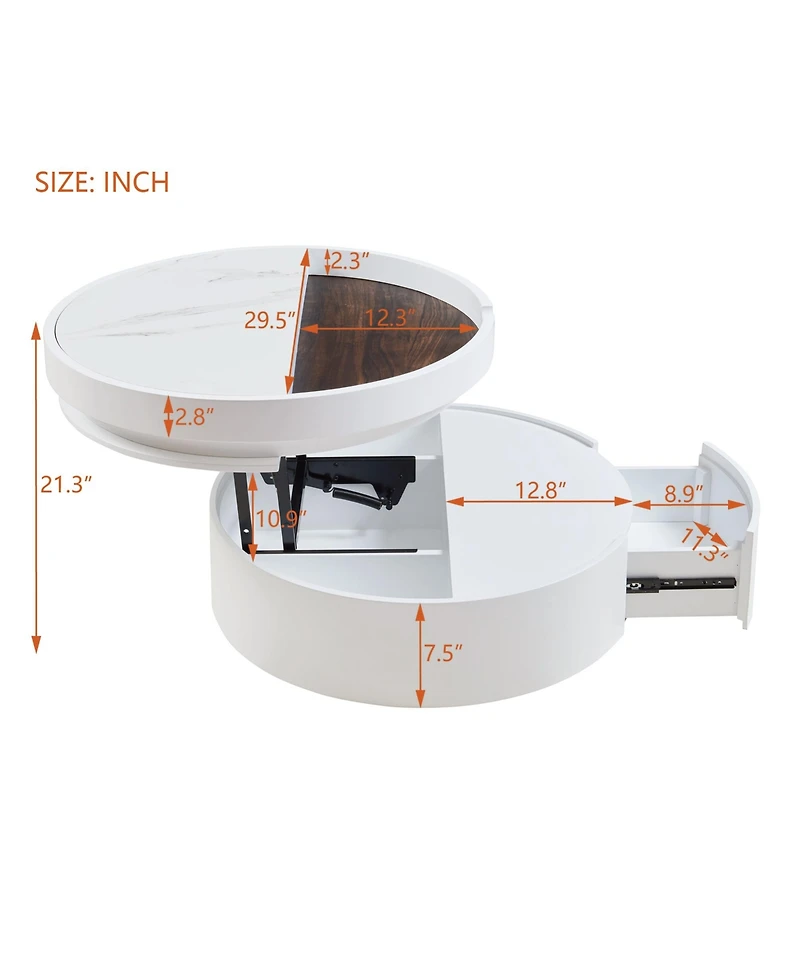 Rainsken Lift-Top Coffee Table