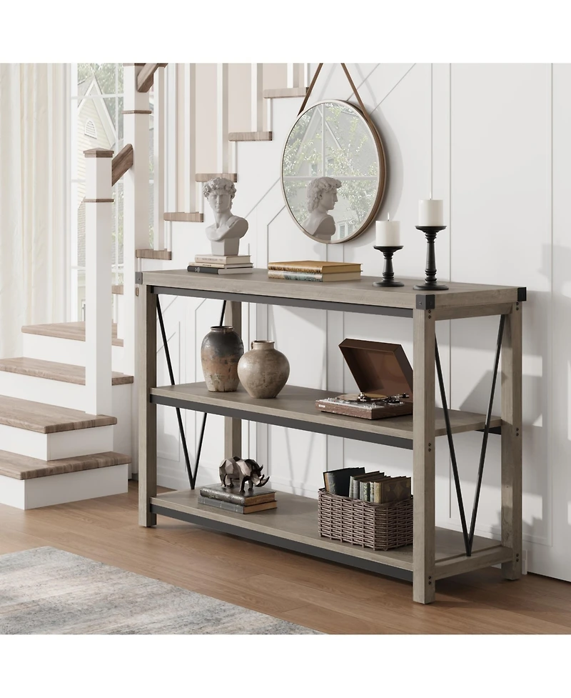 gaomon 47" Narrow Storage Farmhouse Console Table