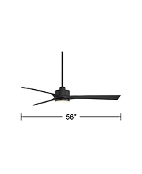 Casa Vieja 56" Kali Led Damp Ceiling Fan with Remote