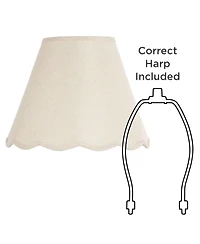 Springcrest Mylie Scallop Empire Shade 6x12x9.5x9 (Spider