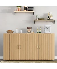 gaomon 63" Sideboard Buffet Cabinet with Storage, Modern Wooden Sideboard, Media Console Cabinet for Dining Room, Living Room, Entryway