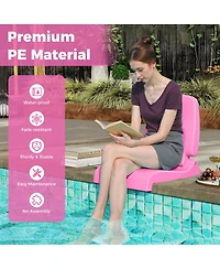 Gouun Foldable Pool Chair with Built-in Handle and Backrest Support