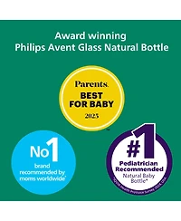 Avent Baby Philips Glass Natural Bottles 3pk, 4oz